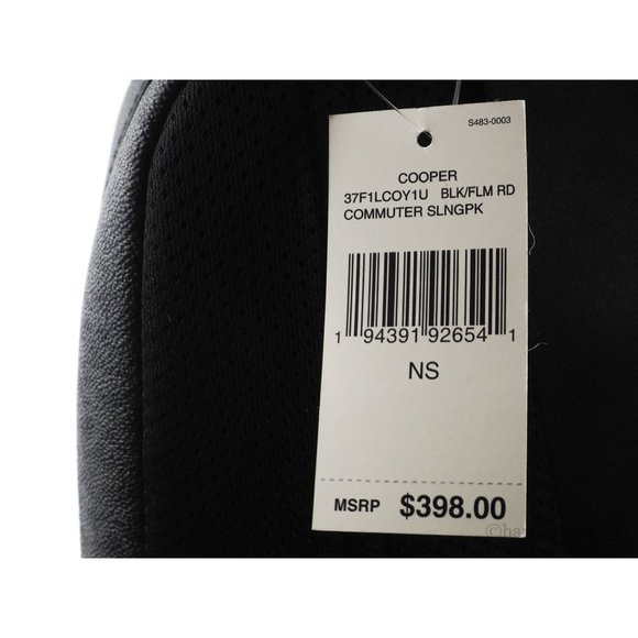 NWT Michael Kors Men's Cooper Med Backpack Black Signature Red Stripe Sling Pack - Picture 4 of 10